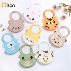 Yếm ăn dặm silicon Misan hình thú