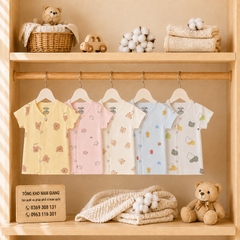 Áo cộc sơ sinh Petit VTKids cài lệch VTAC10