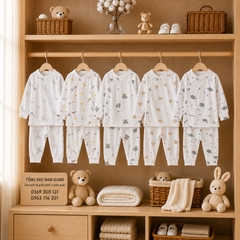 Bộ dài sơ sinh petit VTKids cài lệch VTBD6