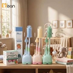 Cọ bình sữa silicon Misan 4 chi tiết (có đế)