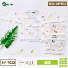 Áo dài tay cài lệch EMOM sợi petit