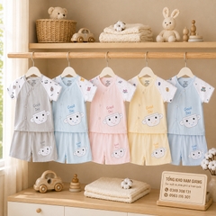 Bộ cộc sơ sinh Petit VTKids cài lệch VTBC19