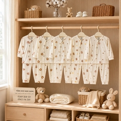 Bộ dài sơ sinh petit VTKids cài lệch VTBD4