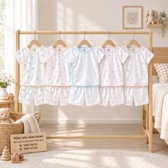 Bộ cộc sơ sinh thun lạnh HG cài lệch HGBC9