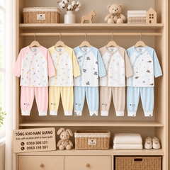 Bộ dài sơ sinh petit VTKids cài lệch VTBD7