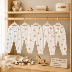 Quần dài sơ sinh thun lạnh VTKids VTQD10