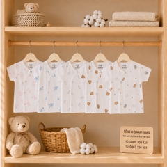 Áo cộc sơ sinh thun lạnh VTKids cài chéo VTAC6