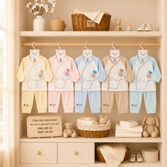 Bộ dài sơ sinh petit VTKids cài lệch VTBD3