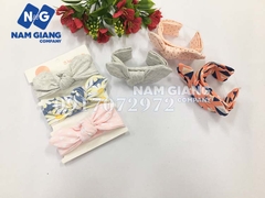 Nón turban cho bé gái xinh xắn sét 3 chiếc