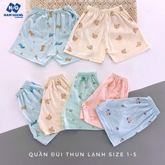 Quần đùi sơ sinh VT KIDS thun lạnh màu họa tiết