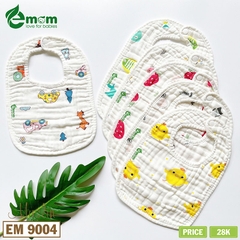 Yếm xô muslin EMOM khuy bấm