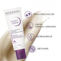 Kem Dưỡng Bioderma Cicabio Creme Soothing Repairing 40Ml CTY