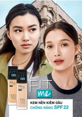 Kem Nền Mịn Nhẹ Kiềm Dầu Chống Nắng Fit Me Maybelline Matte Poreless Foundation 30ml #118