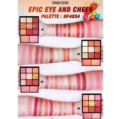 Bảng Phấn Má Hồng & Mắt Sivanna Colors Epic Eye And Cheek Palette HF4034 No.02