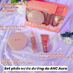 Set Trang Điểm A.H.C Perfect Dual Cover Cushion Foundation Glam Special Gift Set ( Tặng Kèm Kem Dưỡng + Serum)