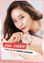 Phấn Nước CLIO Kill Cover Pink Glow Cream Cushion SPF40 PA++ 3BY Linen(Kèm Lõi Thay Thế 17g X 2)