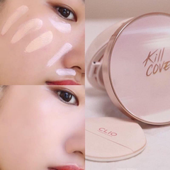 Phấn Nước CLIO Kill Cover Pink Glow Cream Cushion SPF40 PA++ 4BO Ginger(Kèm Lõi Thay Thế 17g X 2)