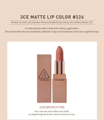 Son 3CE Matte Lip Color #226 Brunch Time