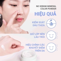 Phấn Phủ Bột Kiềm Dầu Innisfree No-Sebum Mineral Color Powder 5g #Gray