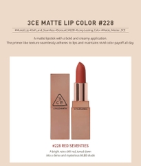 Son 3CE Matte Lip Color #228 Red Seventies