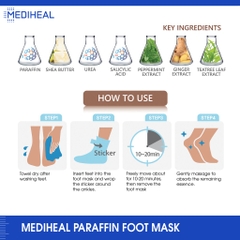 Mặt Nạ Dưỡng Ẩm Chăm Sóc Da Chân Mediheal Line Friends Paraffin Foot Mask 9ml