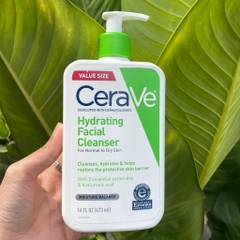 Sữa Rửa Mặt Cerave Hydrating Facial Cleanser Dành Cho Da Thường - Da Khô 473ml