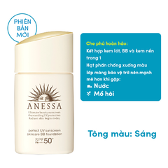 Kem Trang Điểm Chống Nắng Anessa Perfect BB Base Beauty Booster SPF50+ PA++++ Tông Sáng (25ml)