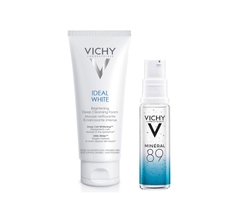 Set Sữa Rửa Mặt Vichy Ideal White Brightening Deep Whitening Cleansing Foam (100ml)( tặng kèm vichy 89)