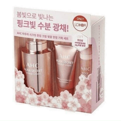 Set Kem Dưỡng Trắng 3 Món AHC Aura Secret Tone Up Cream Cherry Blossom Limited Edition Set