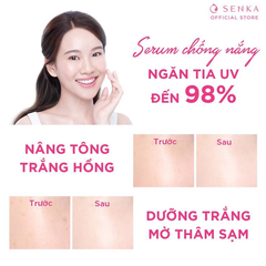 Chống Nắng Dưỡng Sáng Da Nâng Tông Serum Senka 3 In 1 White Beauty Serum In CC