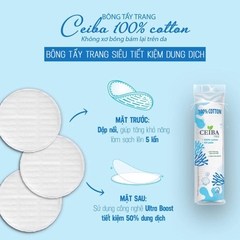 [MUA 5 TẶNG 1] Bông Tẩy Trang 100% Cotton  Ceiba Tree Organic Cotton Pads 120 Miếng