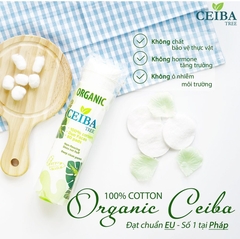 [MUA 2 TẶNG 1] Bông Tẩy Trang Ceiba Tree Organic Cotton Pads 80m