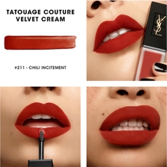 Son Kem Yves Saint Laurent Tatouage Couture Velvet Cream Matte Satin  #211 Chili Incitement