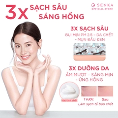 Sữa Rửa Mặt Dưỡng Trắng Hồng Da Senka Perfect Whip Berry Bright 100g