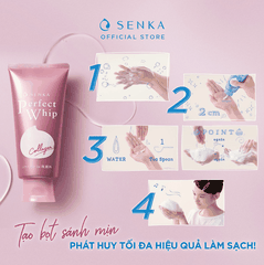 Sữa Rửa Mặt Senka Perfect Whip Collagen In [ New ] 120g