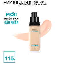 Kem Nền Mịn Nhẹ Kiềm Dầu Chống Nắng Fit Me Maybelline Matte Poreless Foundation 30ml #115