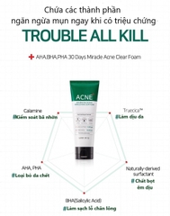 Sữa Rửa Mặt Some By Mi Aha Bha Pha 30 Days Miracle Acne Clear Foam 100ml