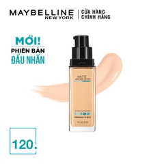 Kem Nền Mịn Nhẹ Kiềm Dầu Chống Nắng Fit Me Maybelline Matte Poreless Foundation 30ml #120