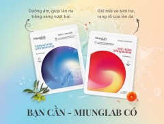 Mặt Nạ Miung Lab Biocell Mask Moisturizing & Brightening (Xanh)