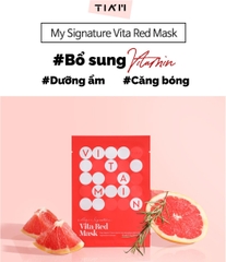 Mặt Nạ Vitamin C Dưỡng Trắng Tiam My Signature Vita Red Mask 23ml