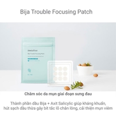 Miếng Dán Mụn Innisfree Bija Trouble Focusing Patch (9Ea)