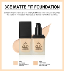 Kem Nền 3CE Stylenada Matte Fit Foundation #001