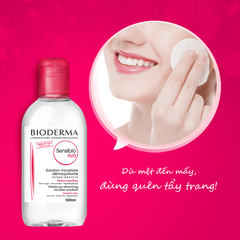 Tẩy Trang Bioderma Sensibio H2O Hồng 500ml