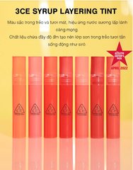 Son Tint Bóng 3ce Syrup Layering Tint #Youth Coral
