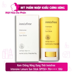 Kem Chống Nắng Dạng Thỏi Innisfree Intensive Leisure Sun Stick SPF50+ PA++++ 18Gr