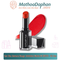 Son Shu Uemura Rouge Unlimited Matte M OR570 (Vỏ Đen)