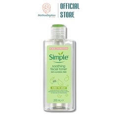 Nước Cân Bằng Không Cồn Làm Dịu Da Simple Soothing Facial Toner 200ml