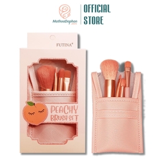 Bộ Cọ Trang Điểm Futina Peachy Brush 5 cây Kèm túi