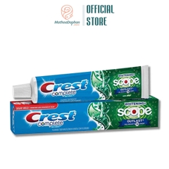 Kem đánh răng Crest Complete Whitening Plus Scope Advanced Active Foam 232g