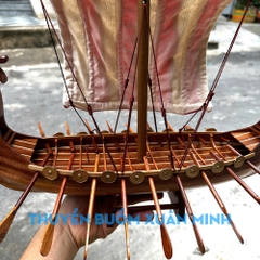 Mô Hình Thuyền Cổ Viking -  Gỗ Tự Nhiên - Dài 40cm